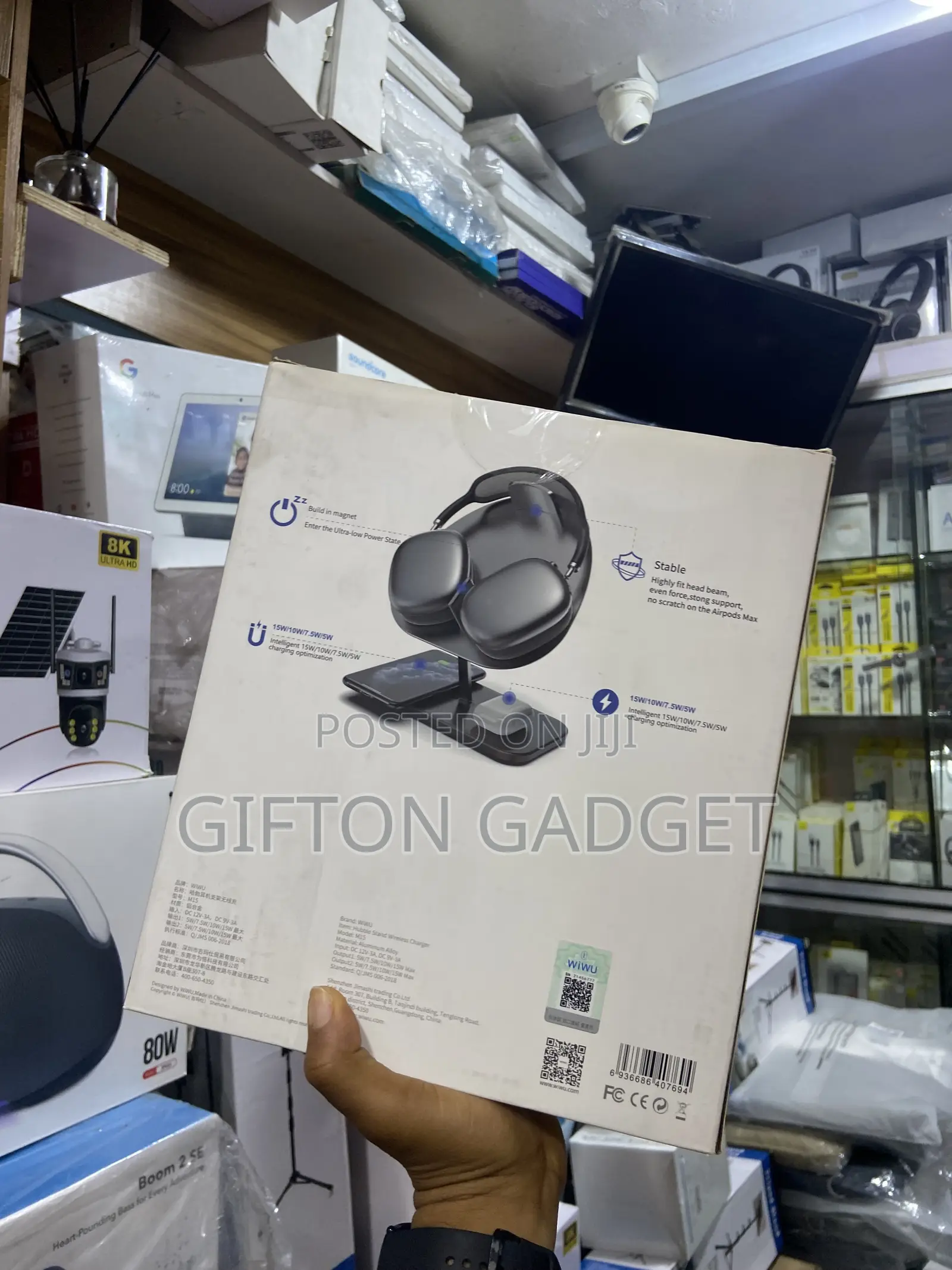 WiWU Hubble Stand 3-in-1 Wireless Charger Headphone Stand