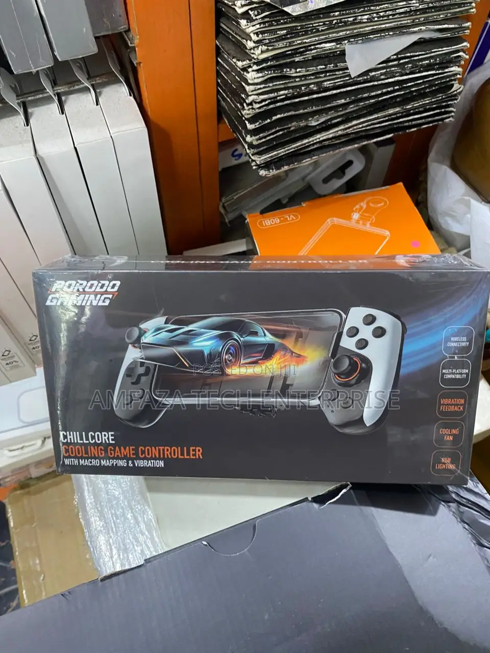 Porodo Mobile Game Controller With Built-in Cooling Fan