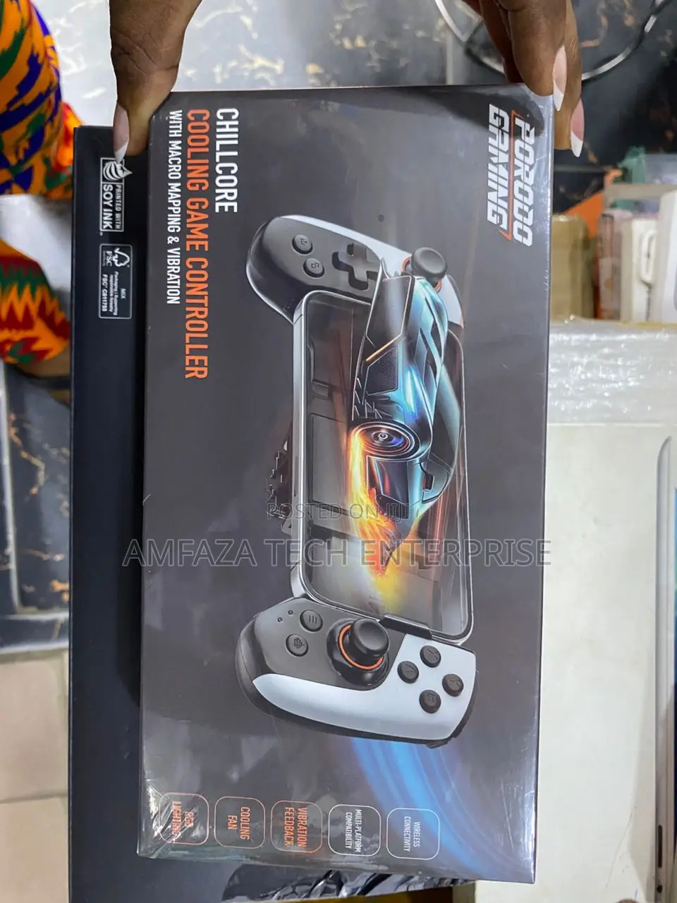 Porodo Mobile Game Controller With Built-in Cooling Fan