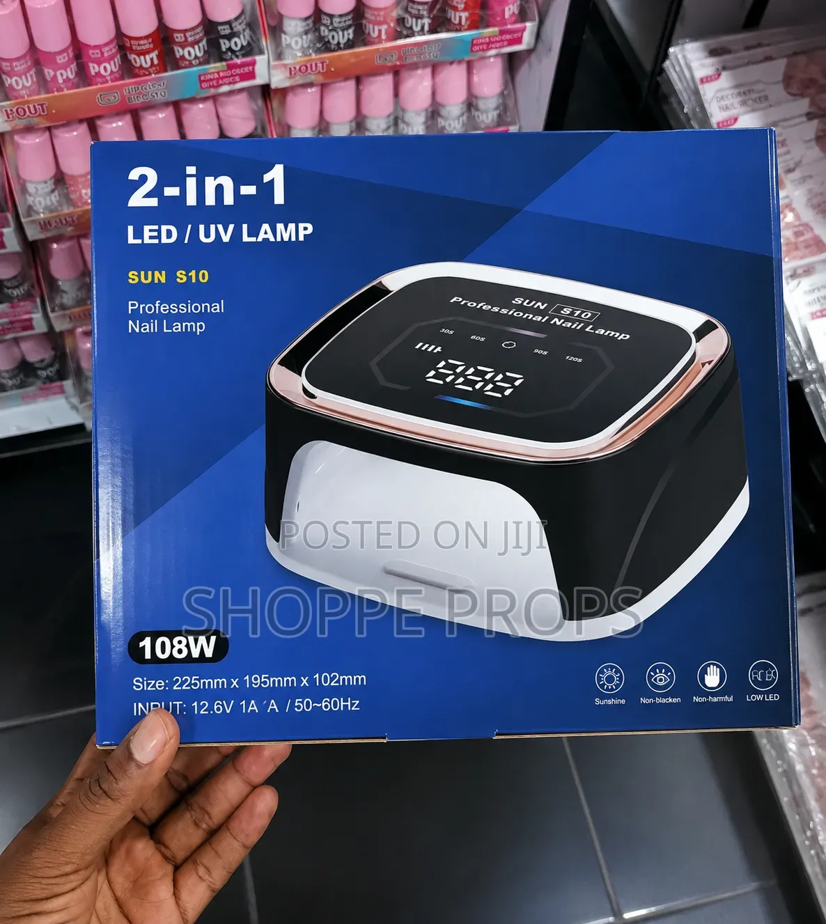 108 Watts Sun 2-in-1 LED/UV Nail Lamp – Professional Gel Polish Dryer
