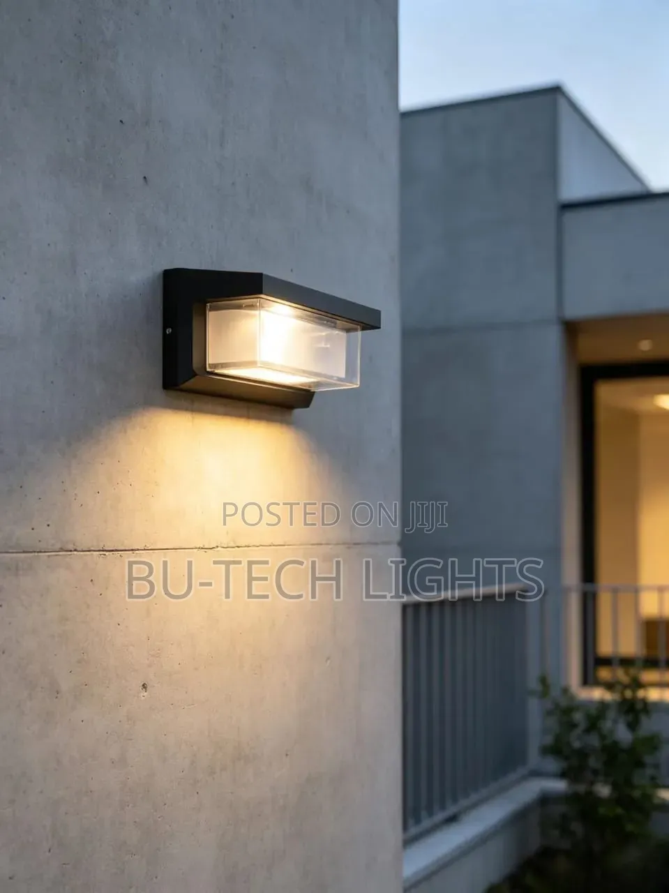 Hooded Modern Exterior Box Wall Lamp