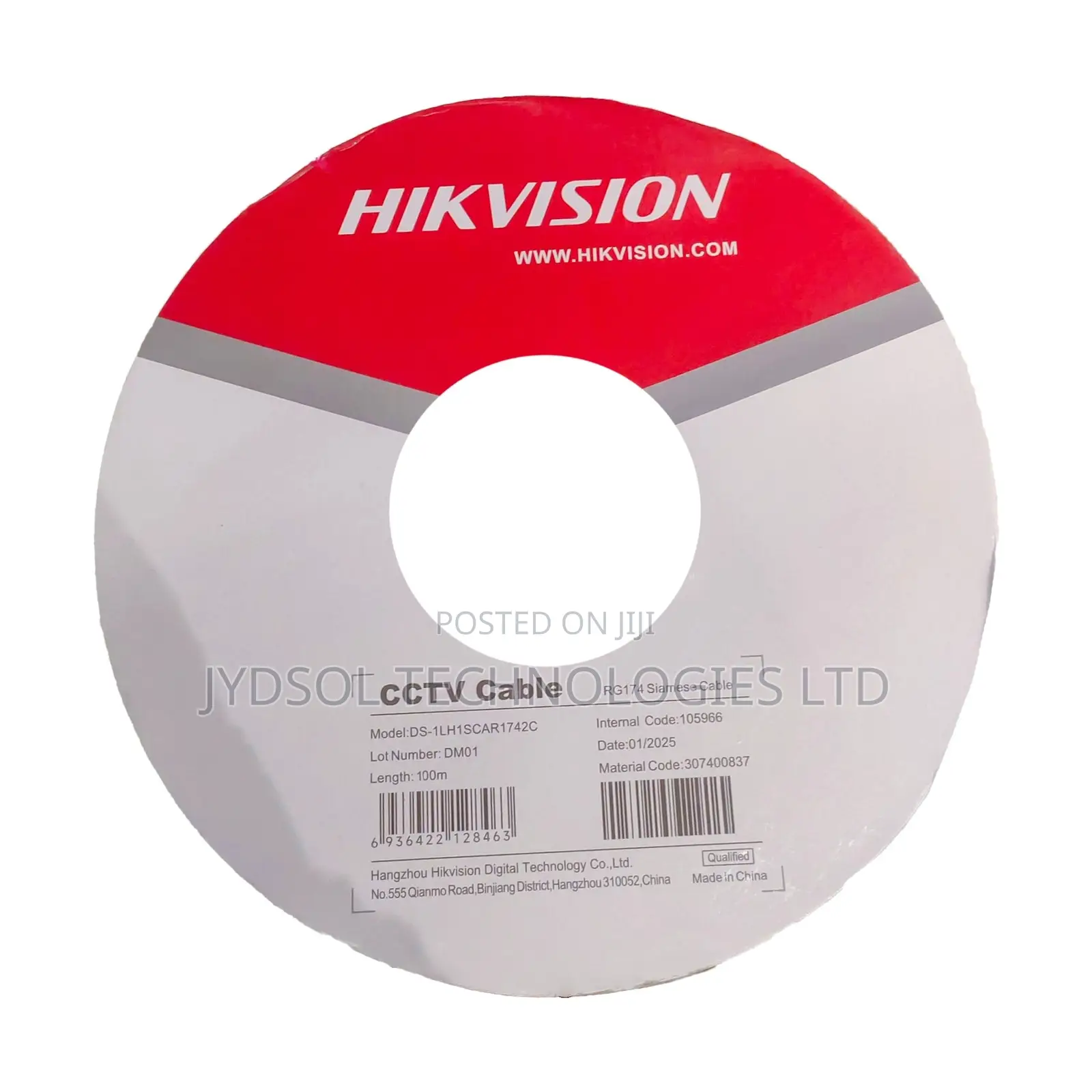 New Hikvision 100m Coaxial Siamese Cable RG174 DS-1LH1SCAR1742C