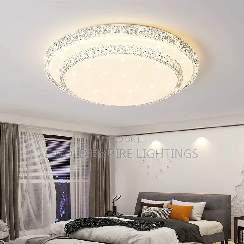 Crystal Ceiling Light – Modern Round Chandelier for Bedroom Living