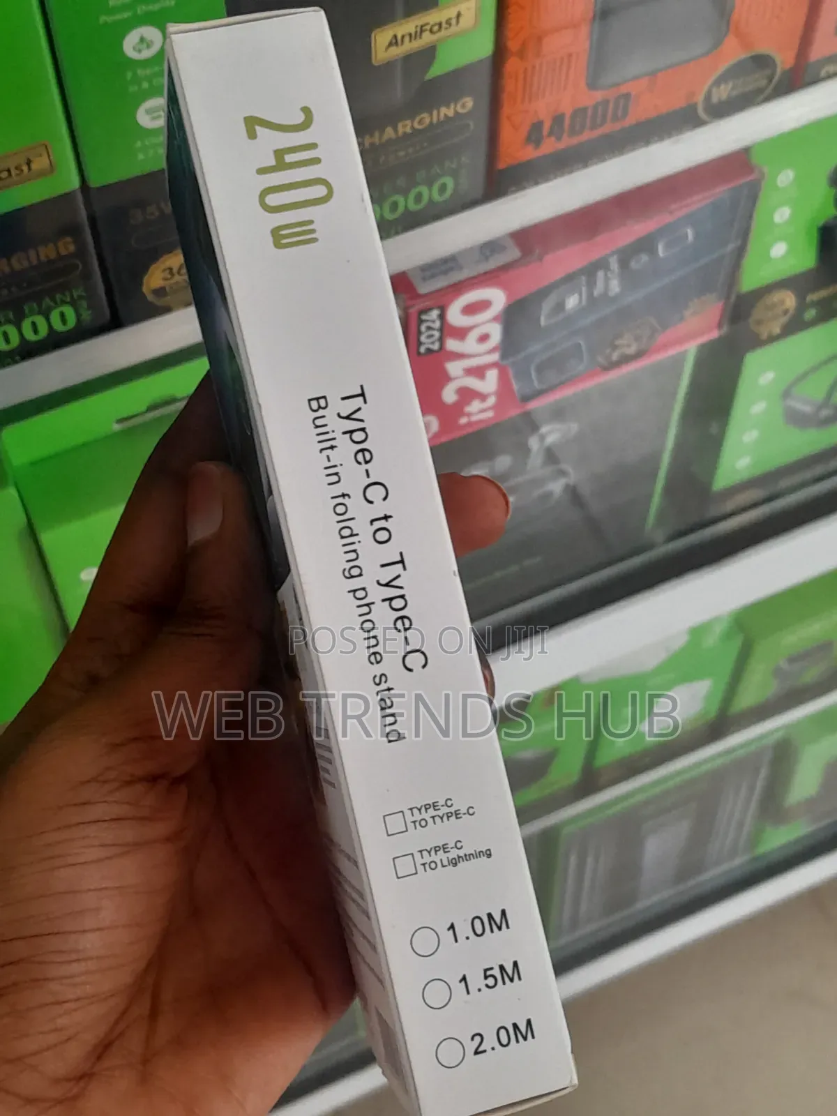 240W Type-C to Type-C Cable for Gamers With Inbuilt Stand