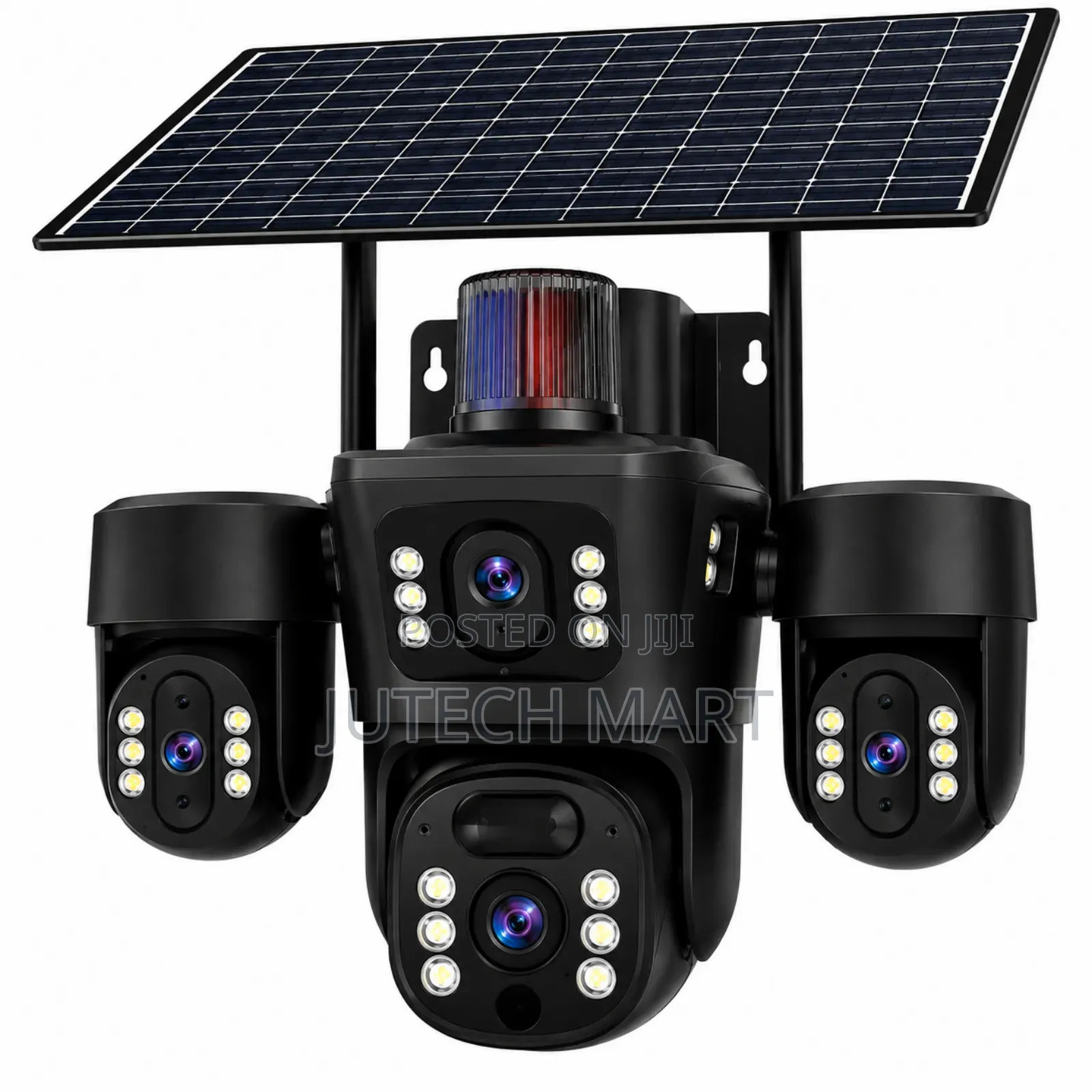 Ubox 3 Lens Double Panels Solar Powered CCTV Camera