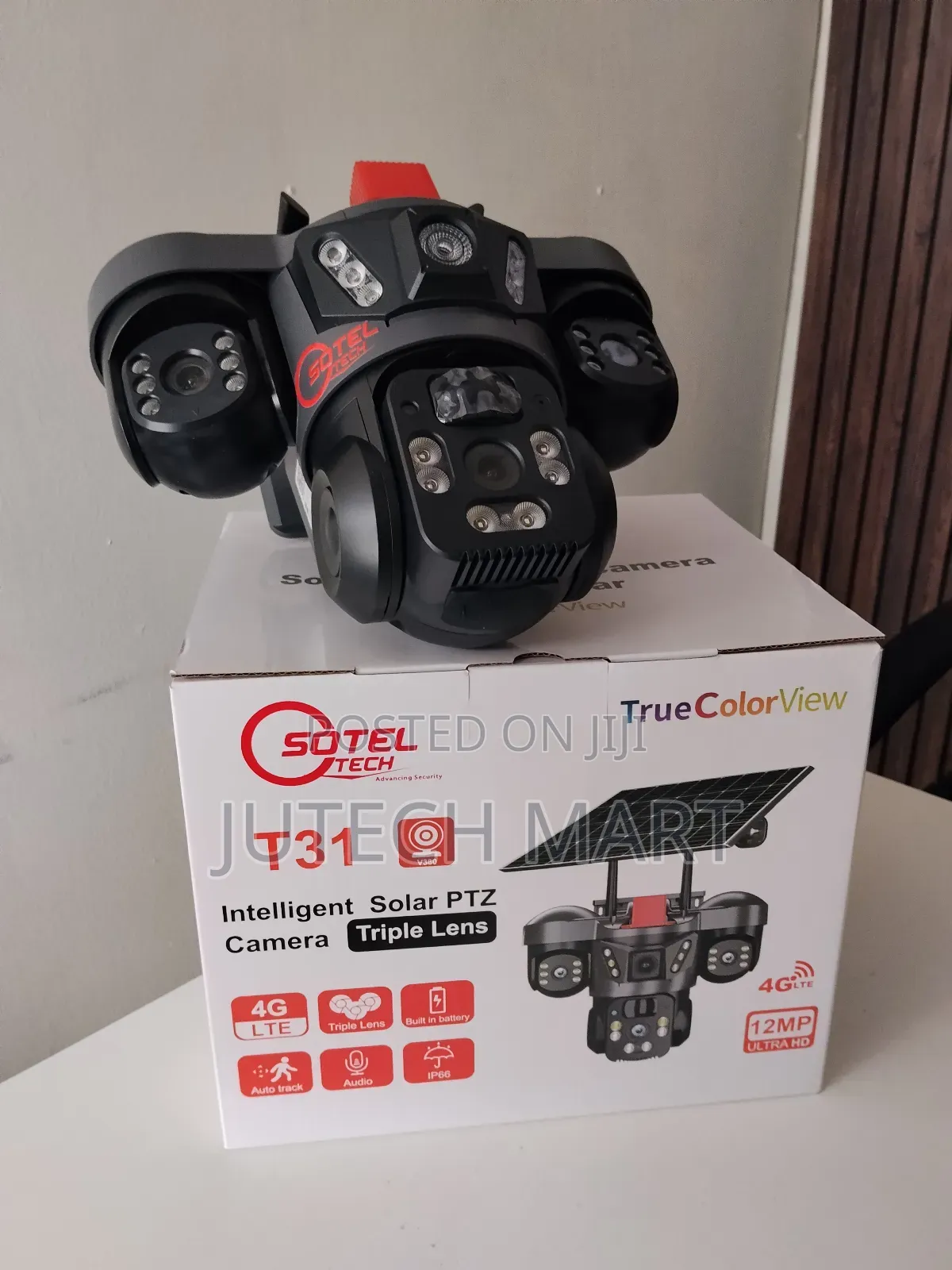 4g 3 Lens Solar Powered CCTV Camera