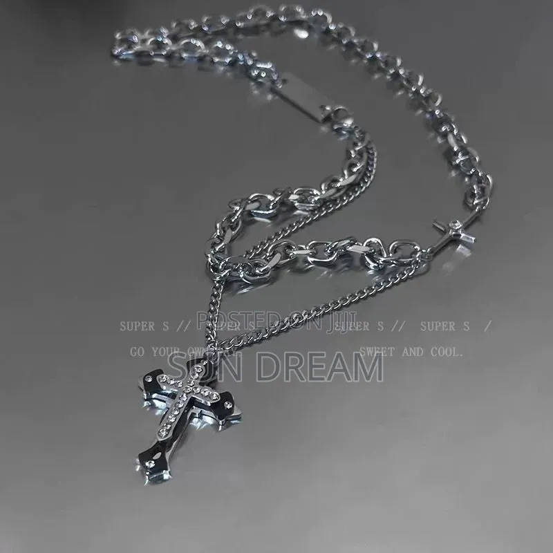 Y2K Cross Nacklace Men Jewelry Accessories