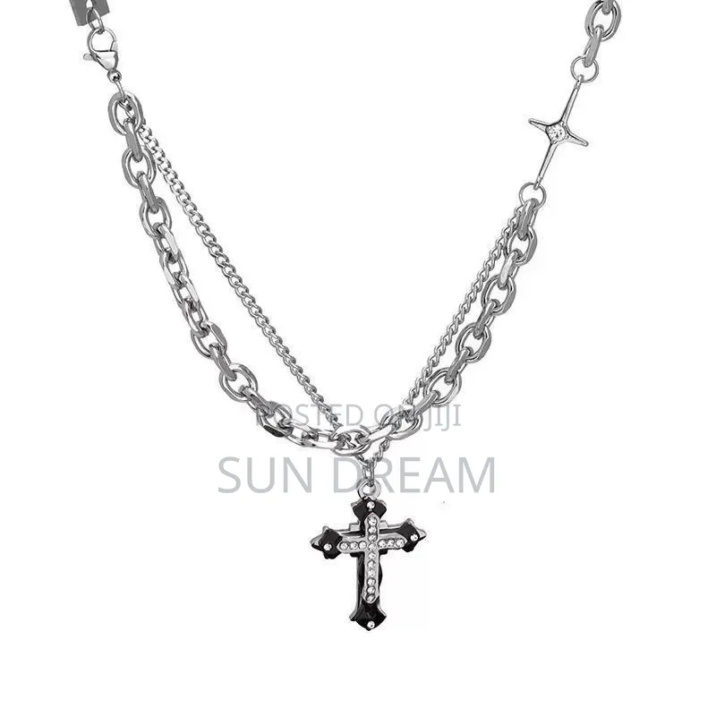 Y2K Cross Nacklace Men Jewelry Accessories
