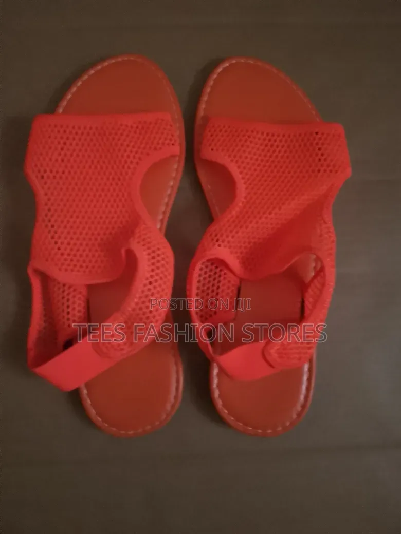 Breathable Mesh Sandals - Flat Soles, Slingback Design - Size 40