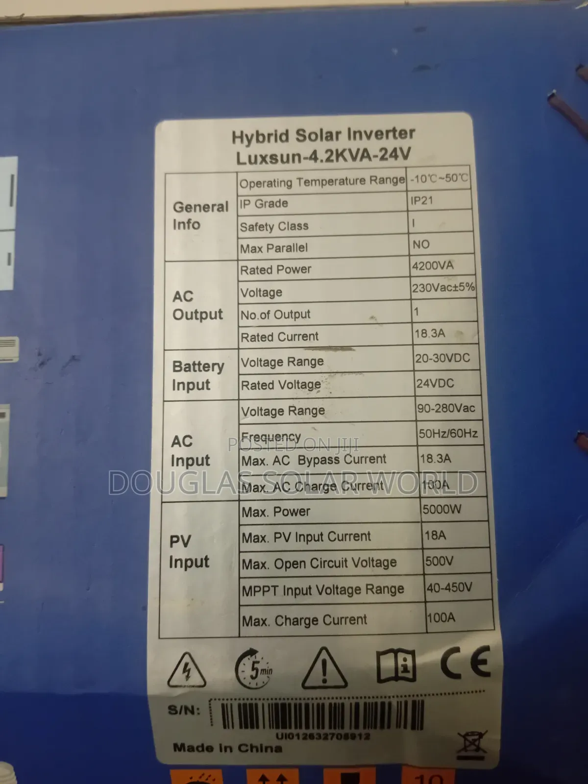 Luxsun 4.2kW 24V Hybrid Inverter
