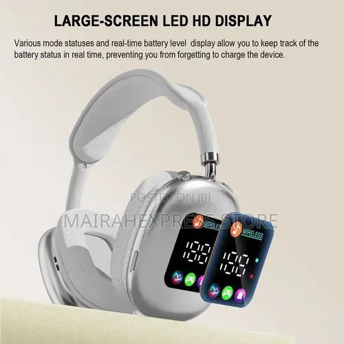 Wireless Bluetooth Headphones, Equipped With RGB Digital Display B3s
