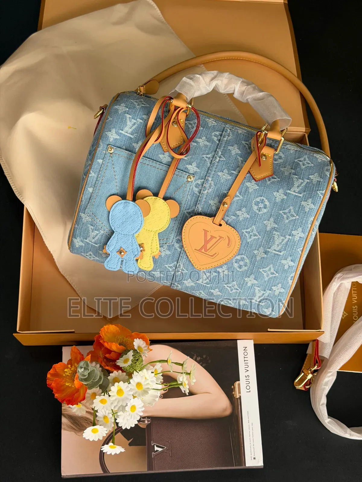 Luxury LV Monogram Speedy 30 Comes in Double Box,with Charms