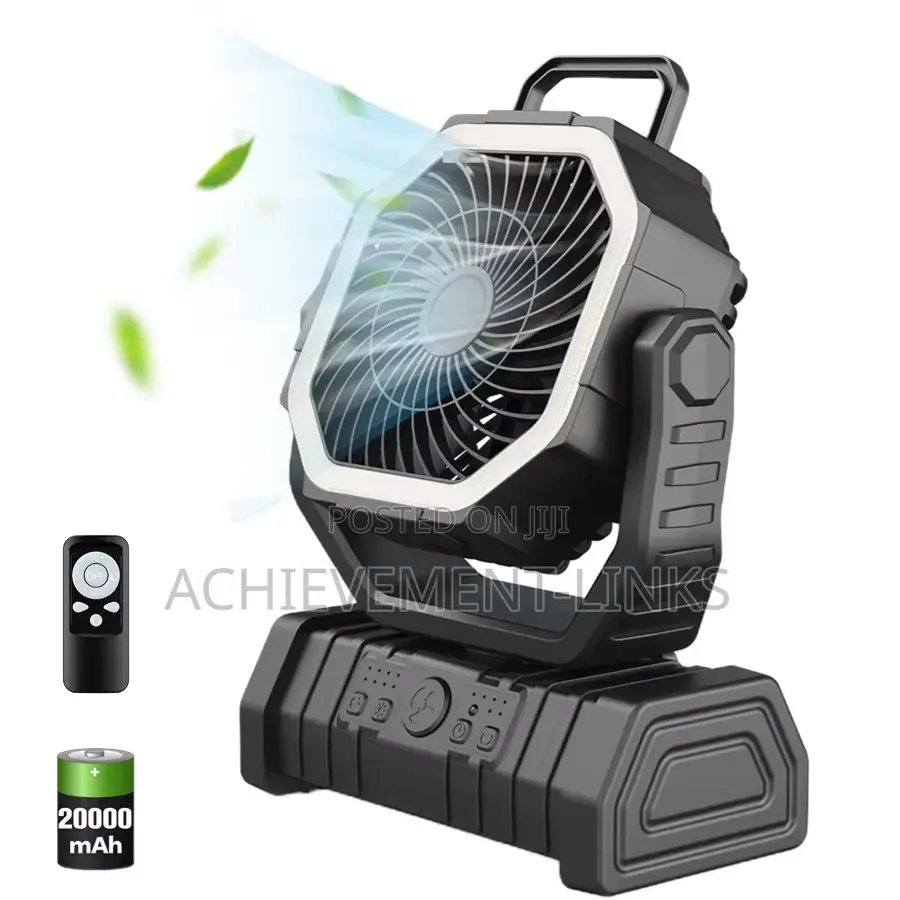 20,000mah Portable Rechrgeable Fan With Led Light
