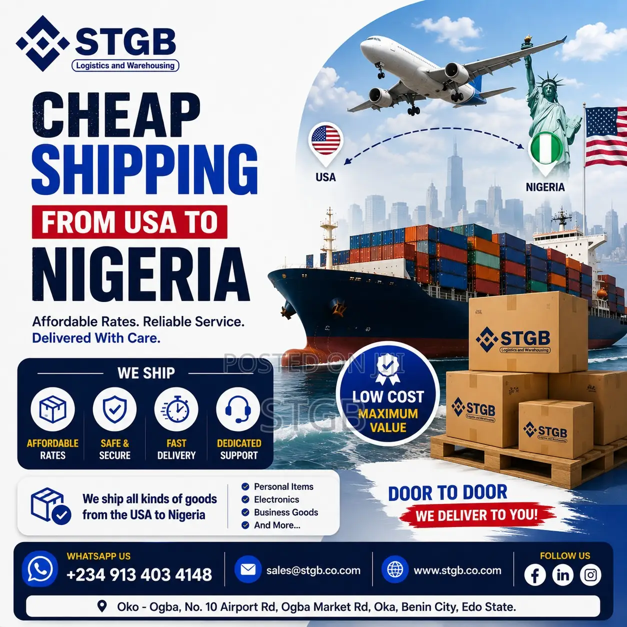 Cheap Shipping From Usa to Nigeria