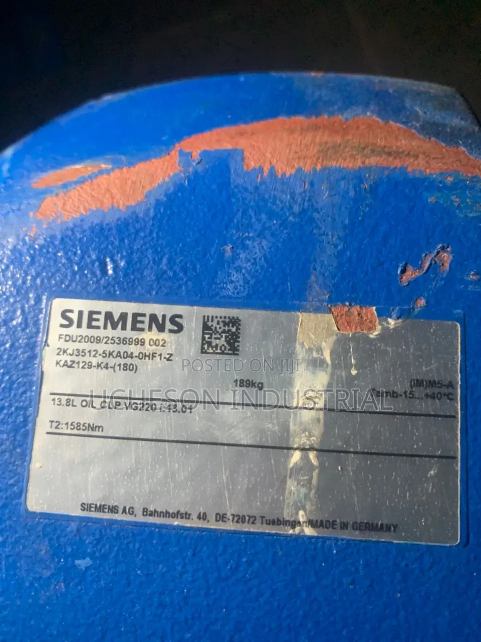 Siemens KAZ 129 Helical Bevel Gearbox 13-01 Ratio 1585NM