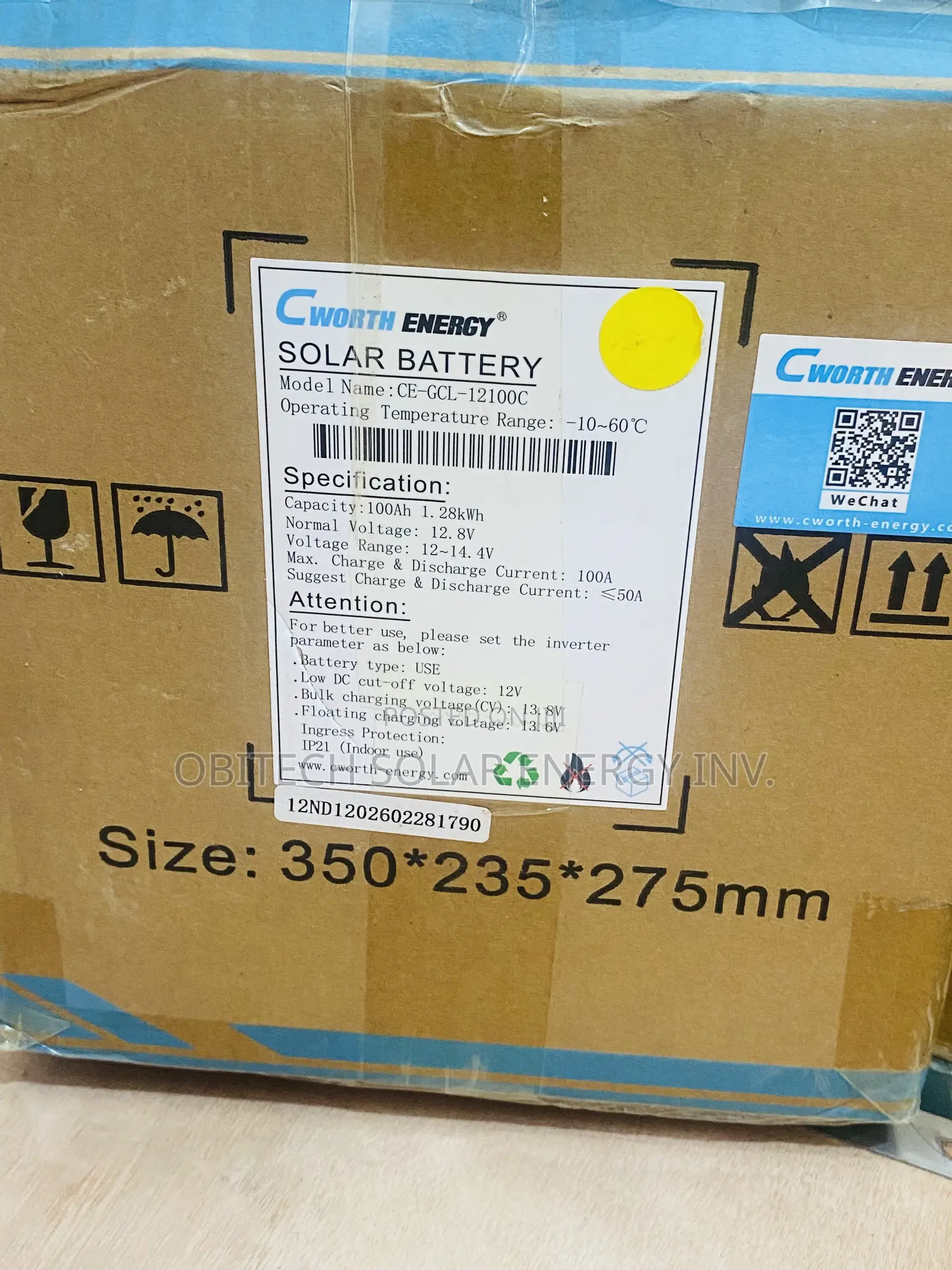 1.2kwh 12v Cworth Lithium Battery