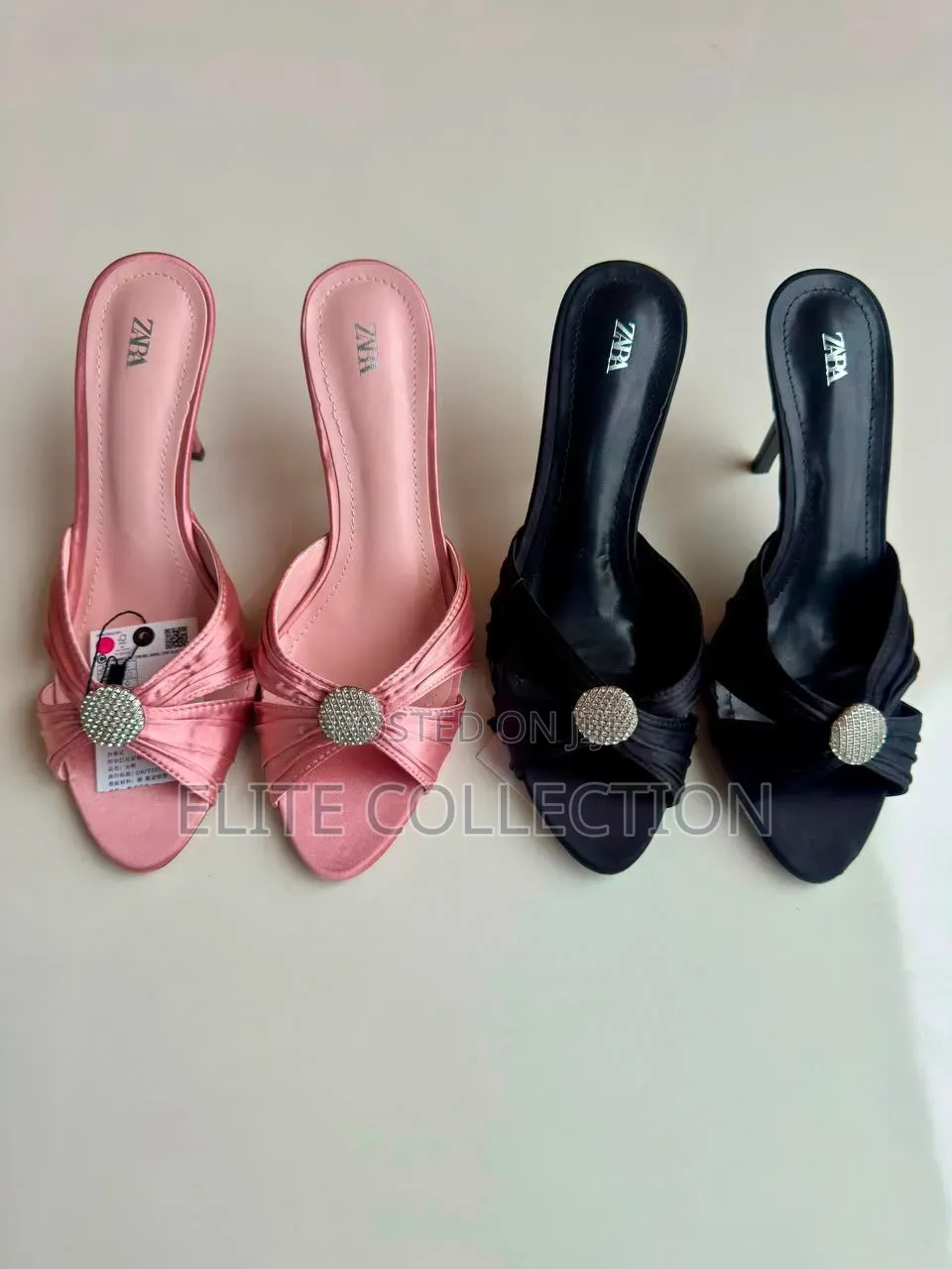 Zara Mule Size:37–42 Colors ::Black Nd Pink :Branded Nylon