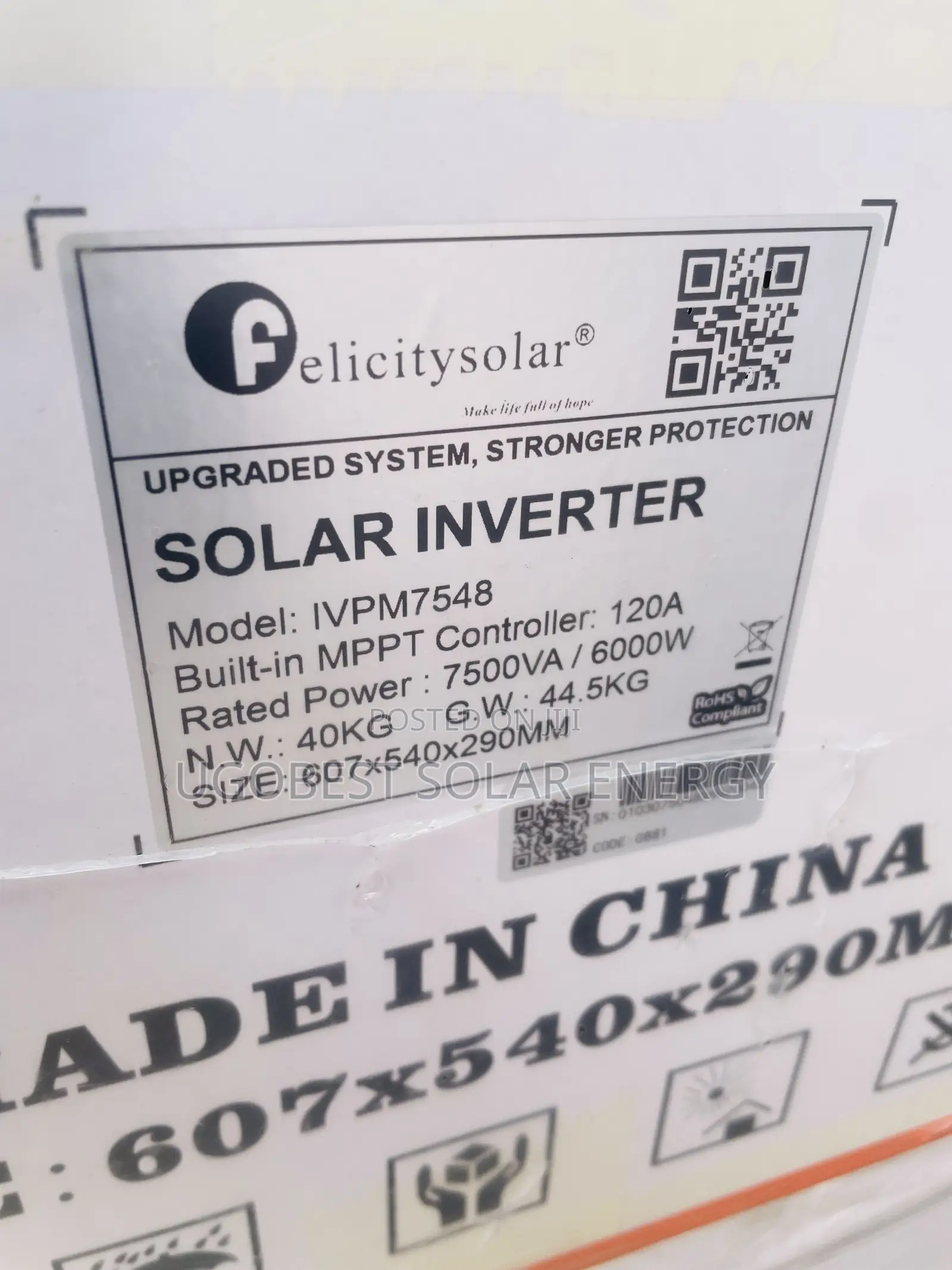 7.5kva 48v Ivpm Felicity Inverter Hybrid