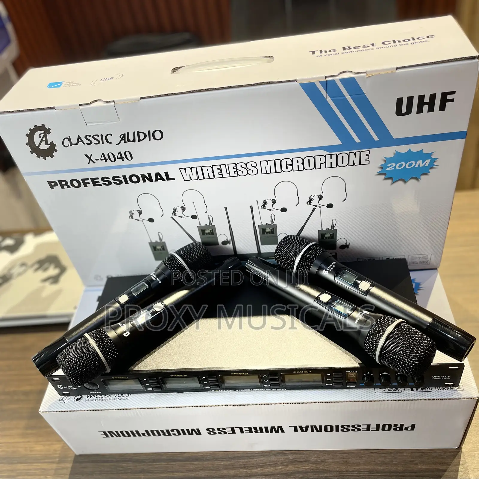 Professional Wireless Microphone System 4in1