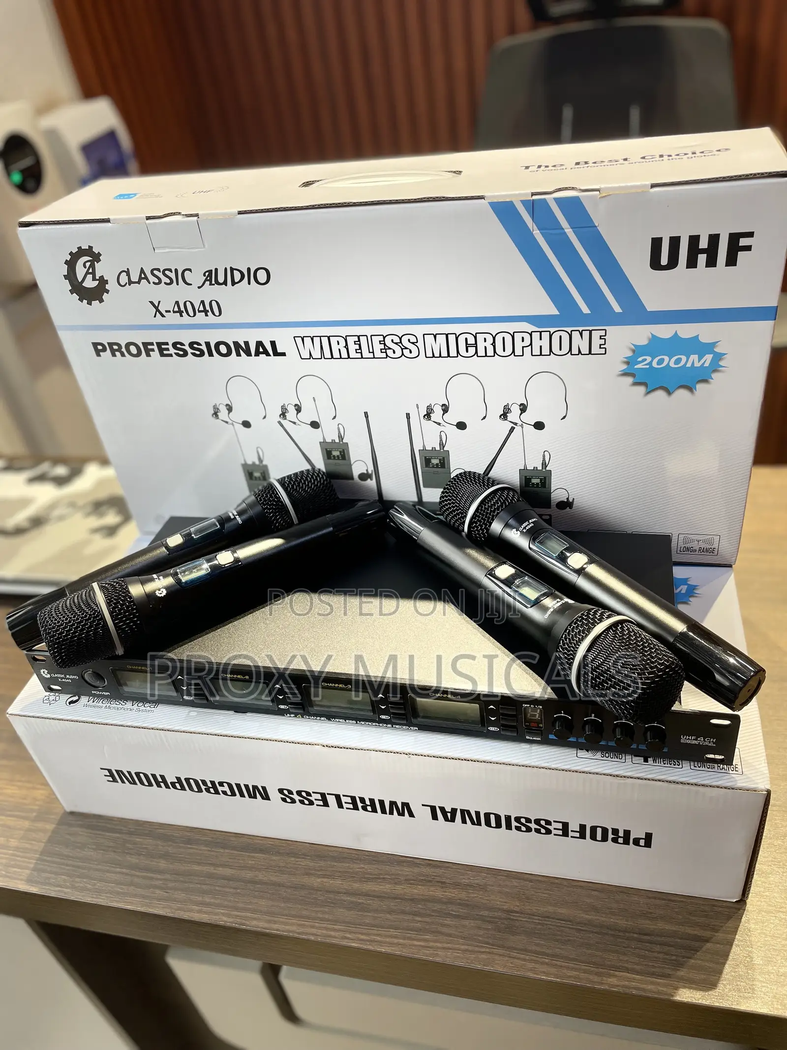 Professional Wireless Microphone System 4in1