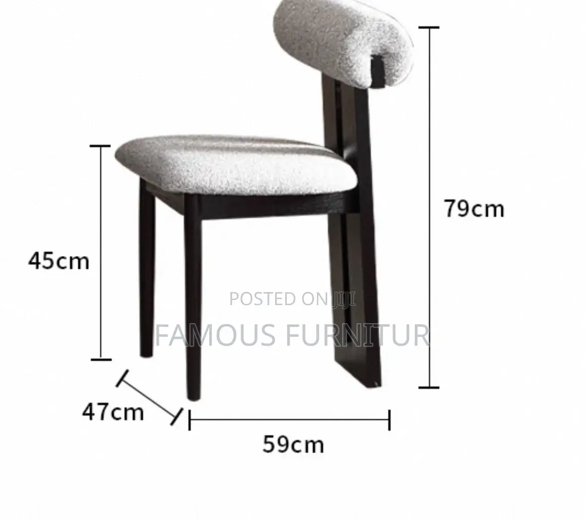This Contemporary Dining Chair Features a Striking Dark Wood Frame Pai