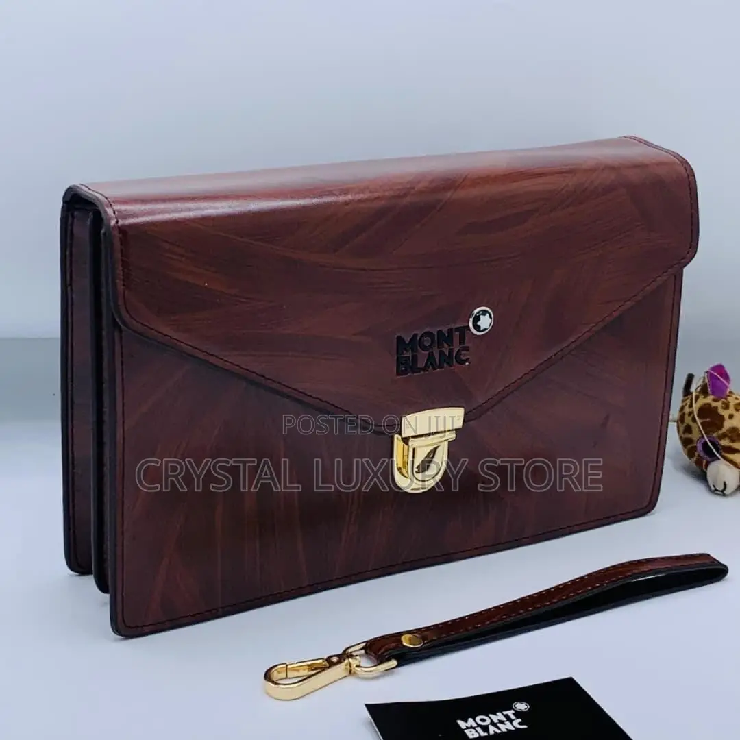 Mont Blanc Quality Luxury Men Genuine Leather Purse