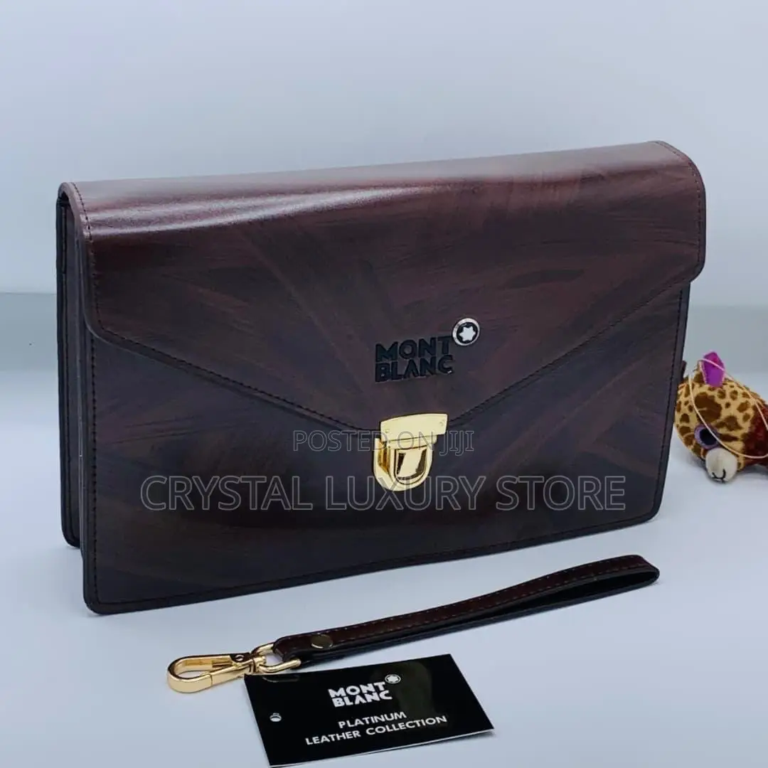Mont Blanc Quality Luxury Men Genuine Leather Purse