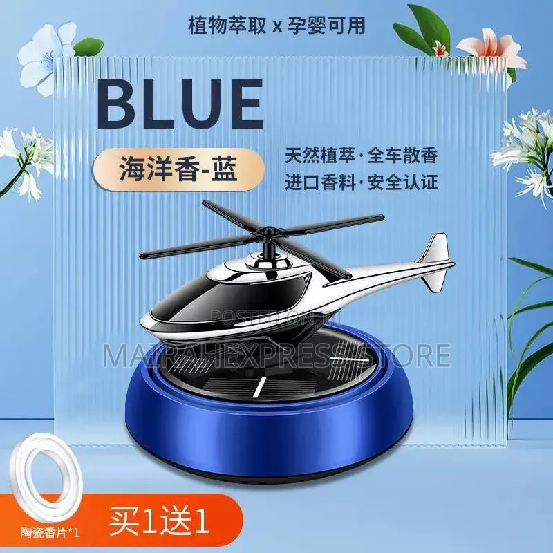 Solar-Powered Helicopter Car Air Freshener and Aromatherapy B3s