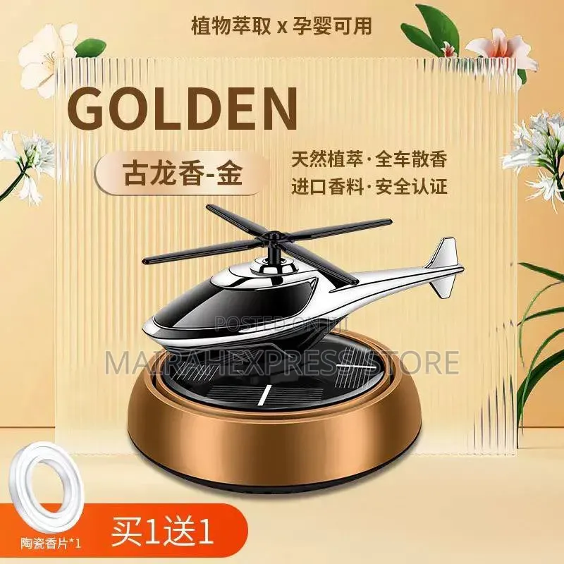 Solar-Powered Helicopter Car Air Freshener and Aromatherapy B3s