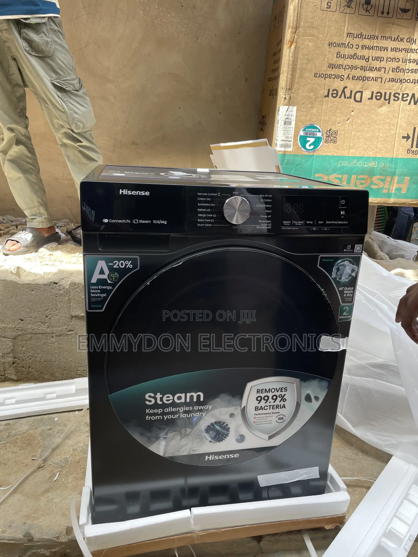 Hisense 10.5kg Automatic Front Loader Washer