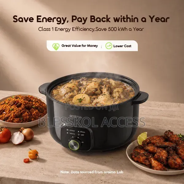Oraimo MultiPot S1 Lite 6L Electric Cooking Pot With Steamer
