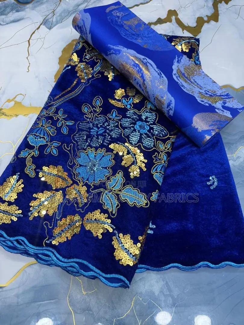 Floral Velvet With Sequins