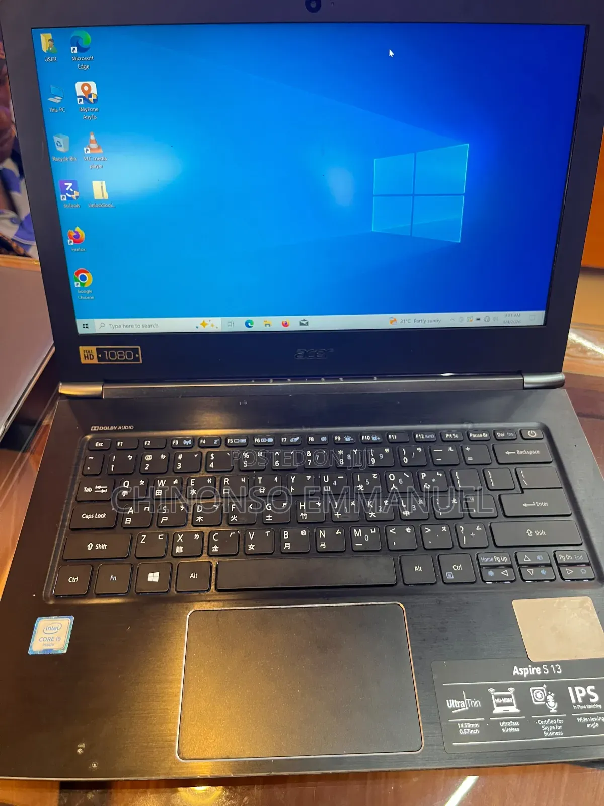 Laptop Acer Aspire S 13 8GB Intel Core i5 SSD 256GB