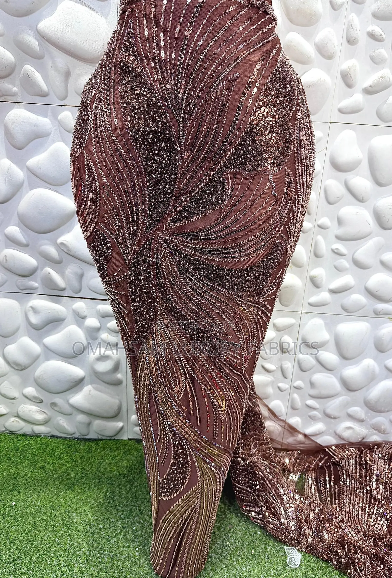 Fully Handbeaded Lace