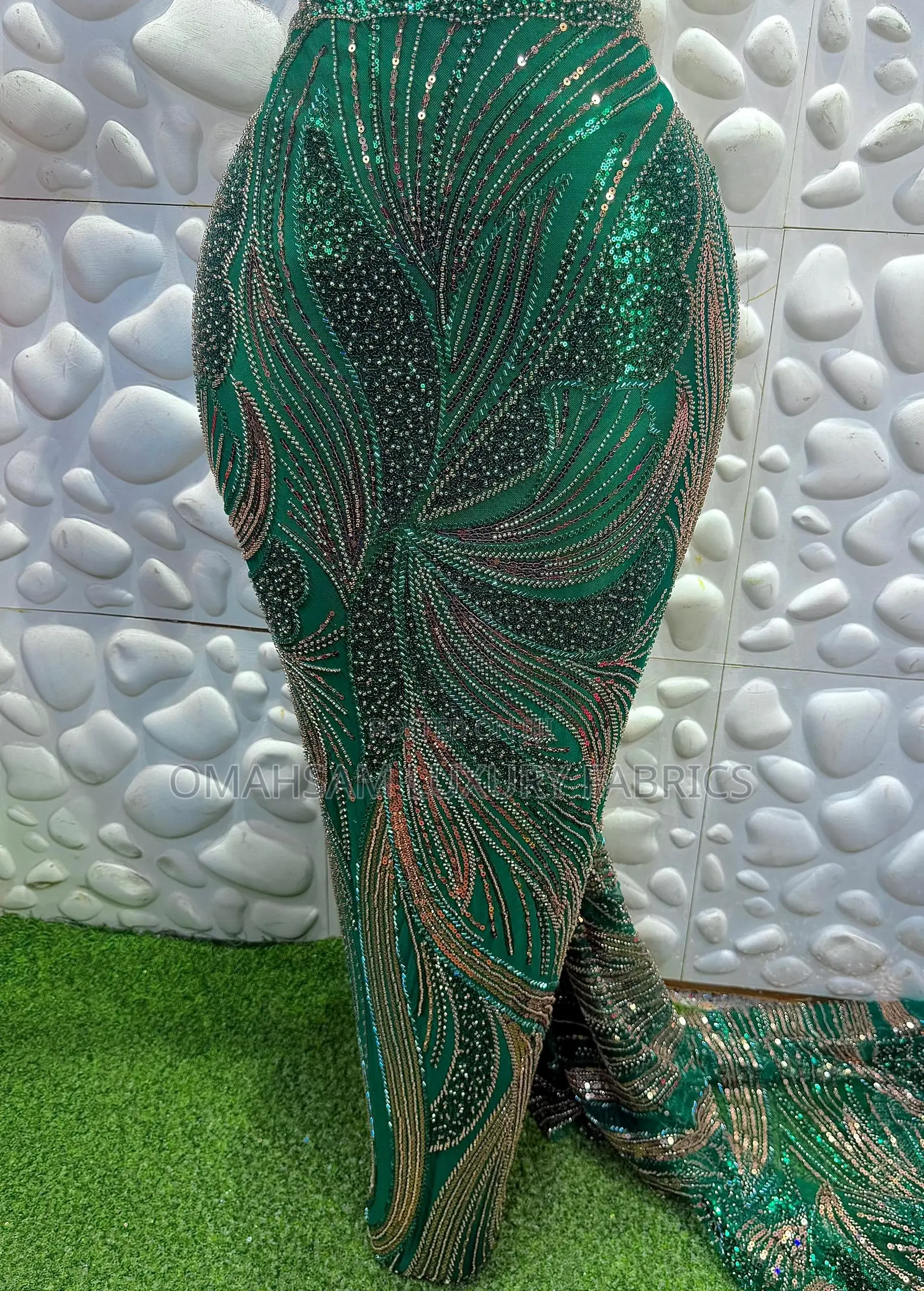 Fully Handbeaded Lace