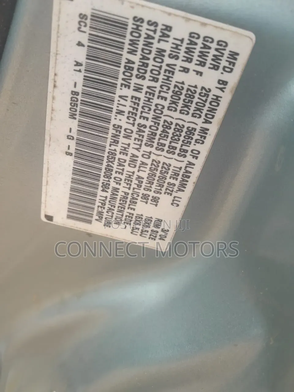 Honda Odyssey 2004 Green