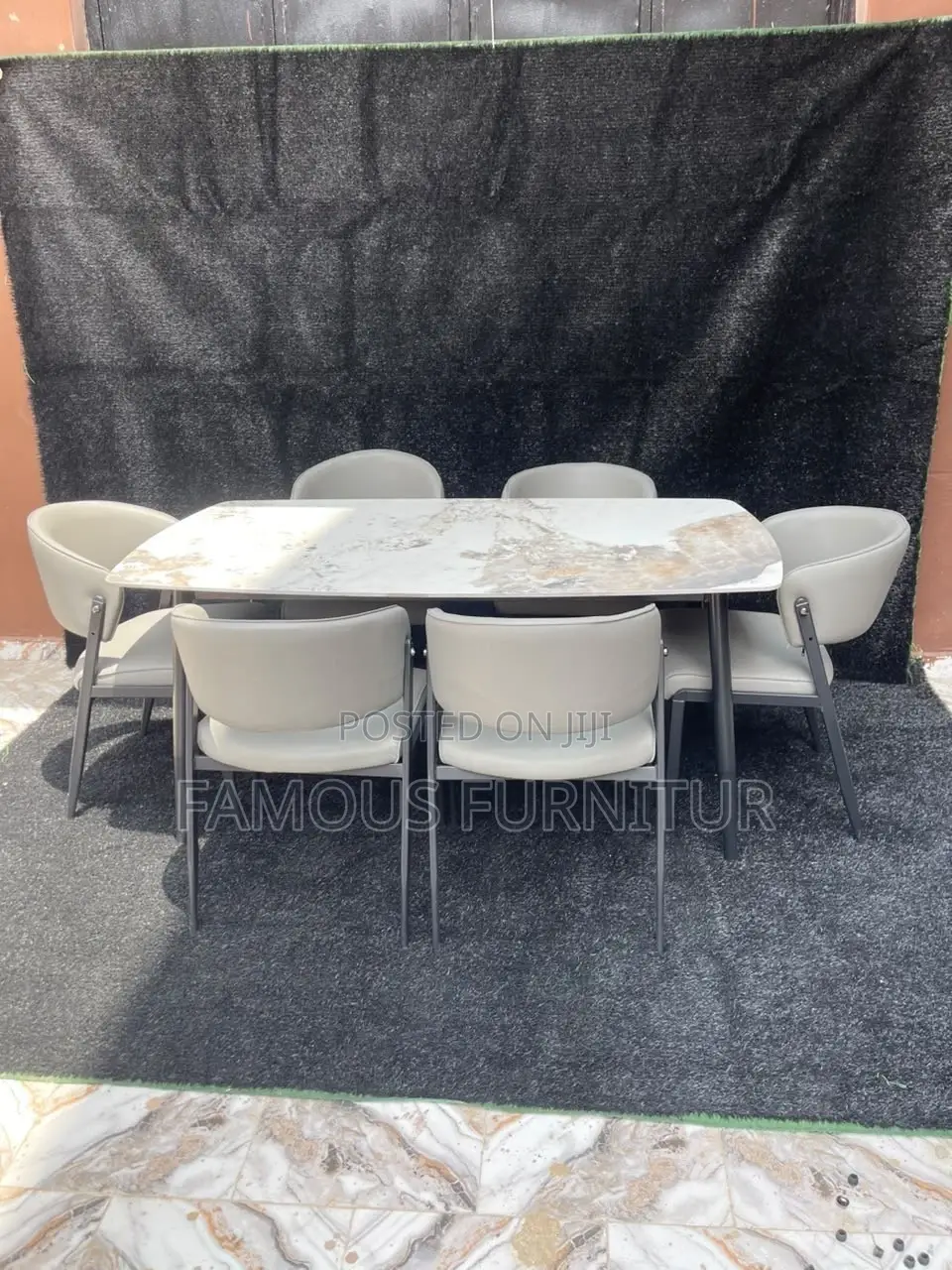 Contemporary 6-Seater Marble Dining Sets