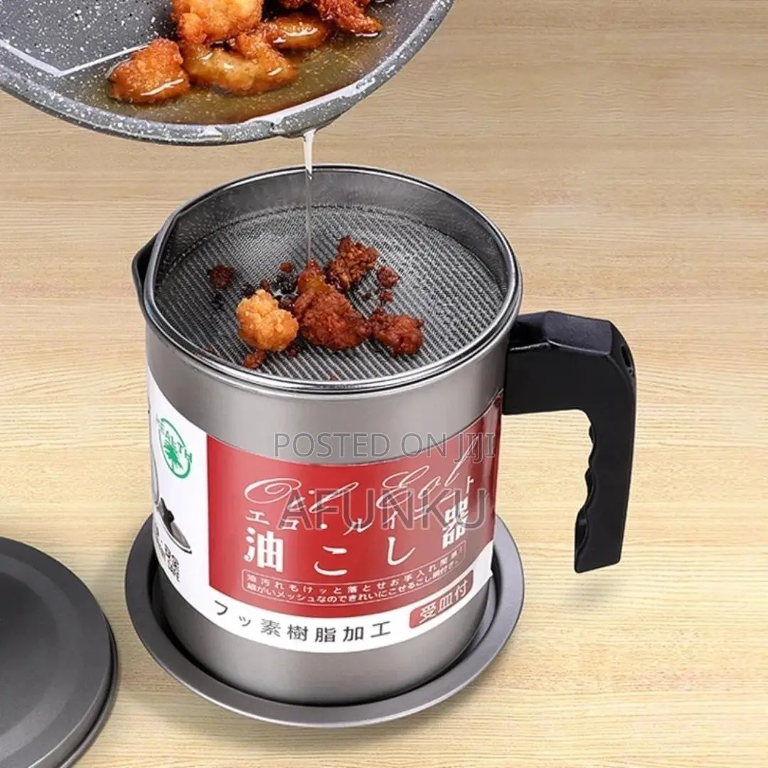 Stainless Oil Filter Storage Pot