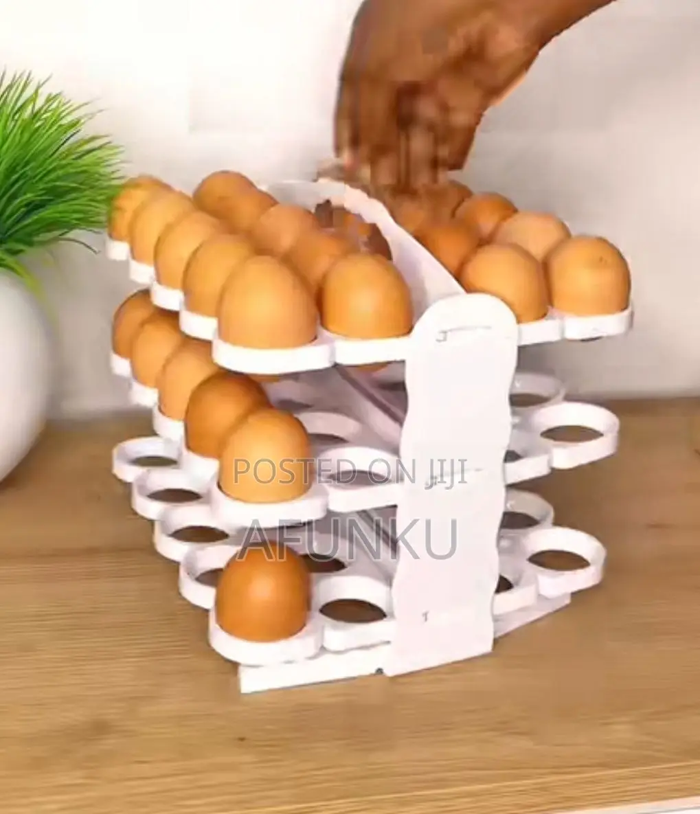 Foldable Egg Rack 60 Holes Storage