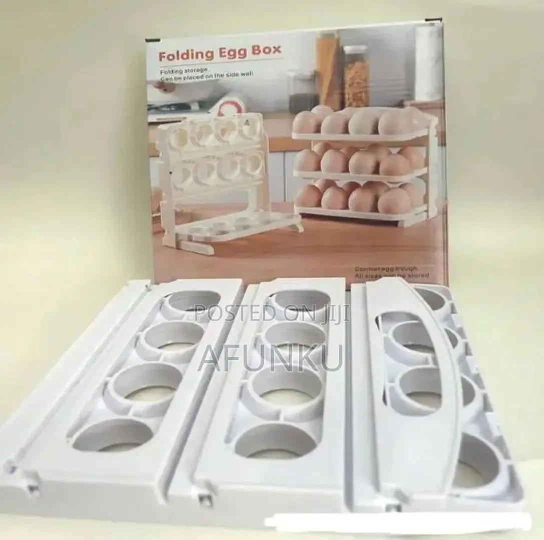 Foldable Egg Rack 60 Holes Storage