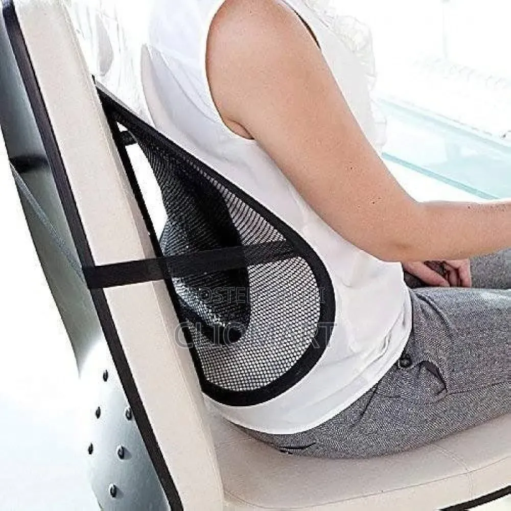 Breathable Mesh Back Pad – Lumbar Cushion for Car, Office, Home Chair