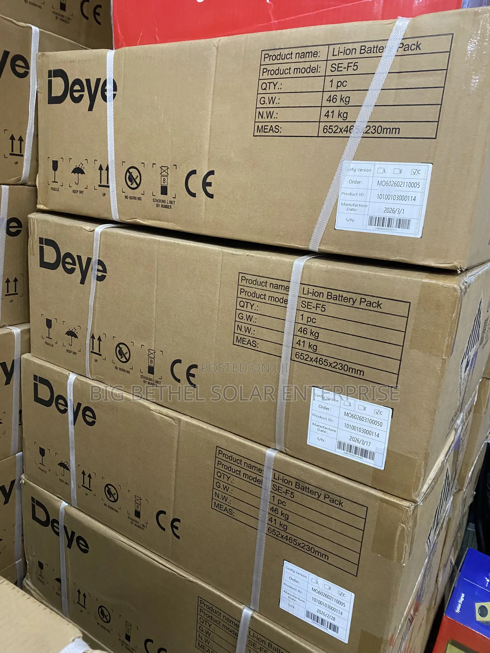 Deye 10kwh 48v 200ah Solar Lithium Iron Battery.