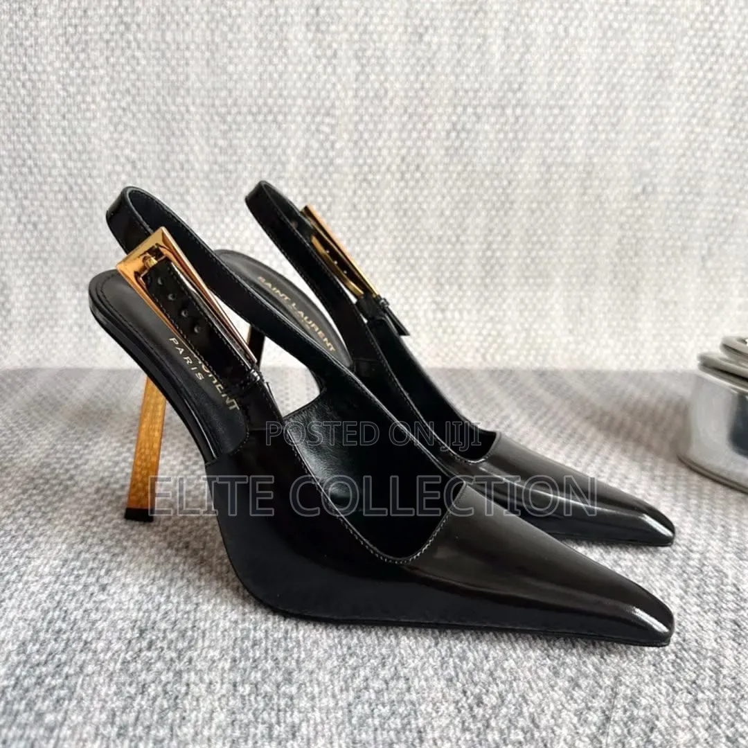 Saint Laurent PATRNT HEEL Size:37-42 Comes Fully Box With Carrier