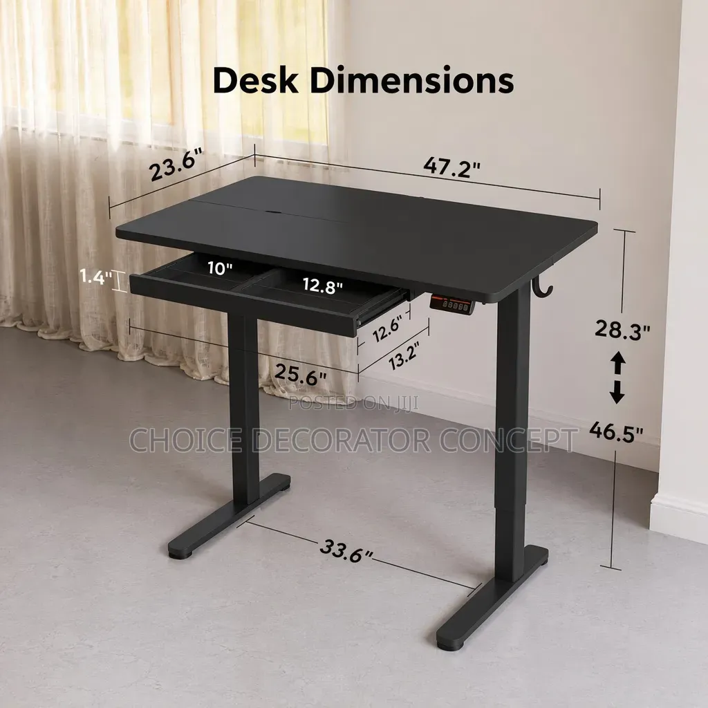Modern Electric Standing Desk – Adjustable Height(1.2mtr)