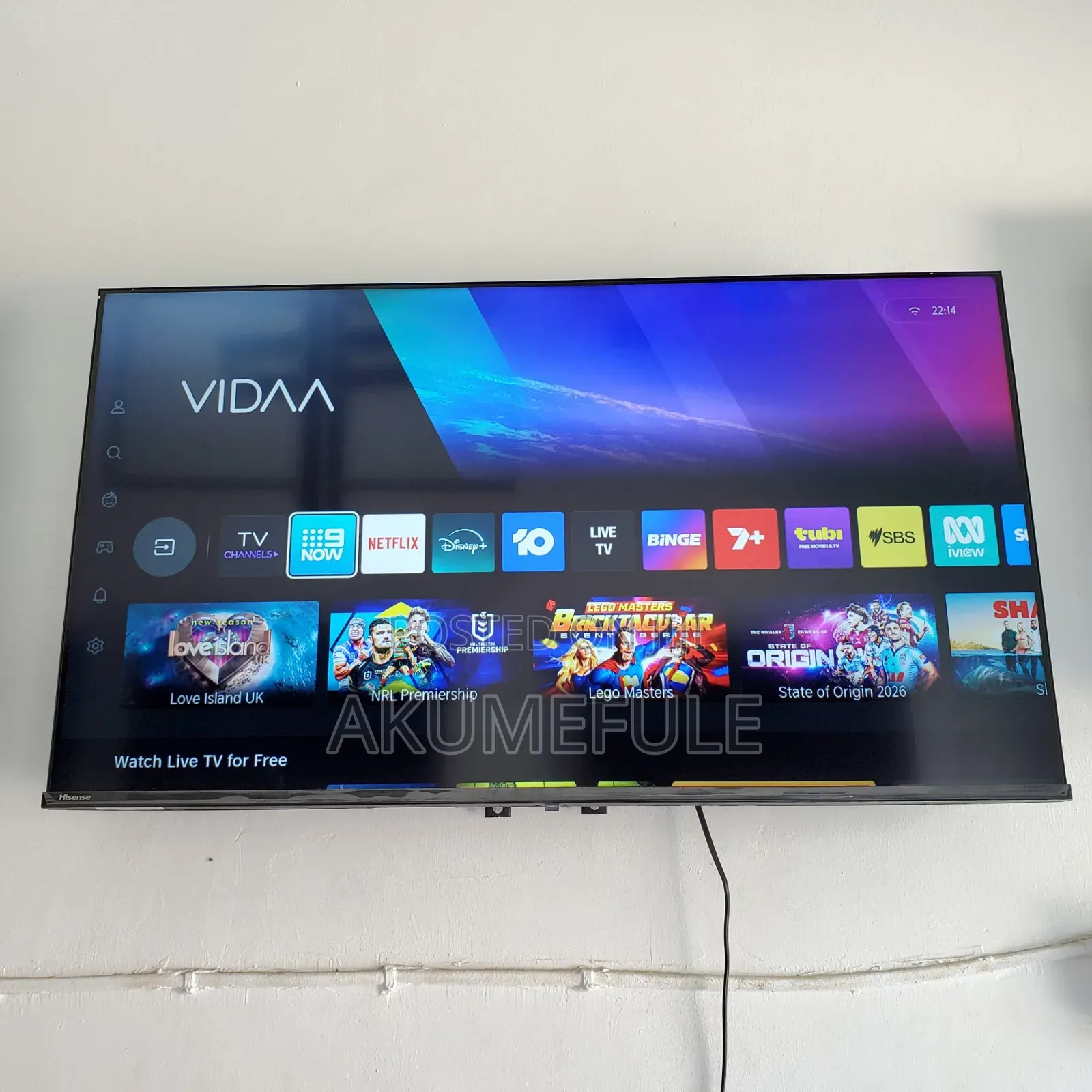 Hisense Vidaa Smart TV 40 Inches Display