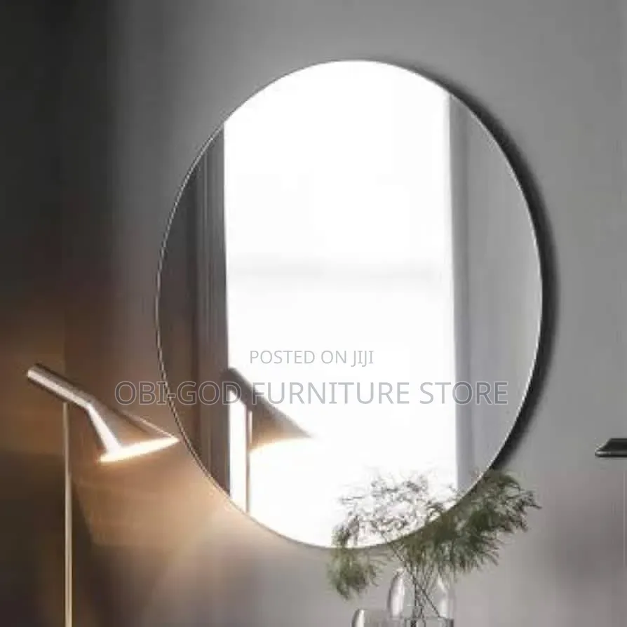Modern Round Wall Mirror for Living Room, Bedroom and Interior Decor