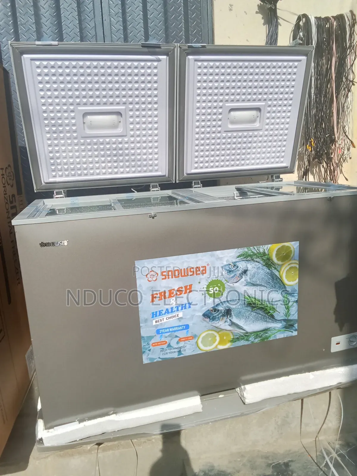 Original Snowsea Double Door Shifting Glass 420L