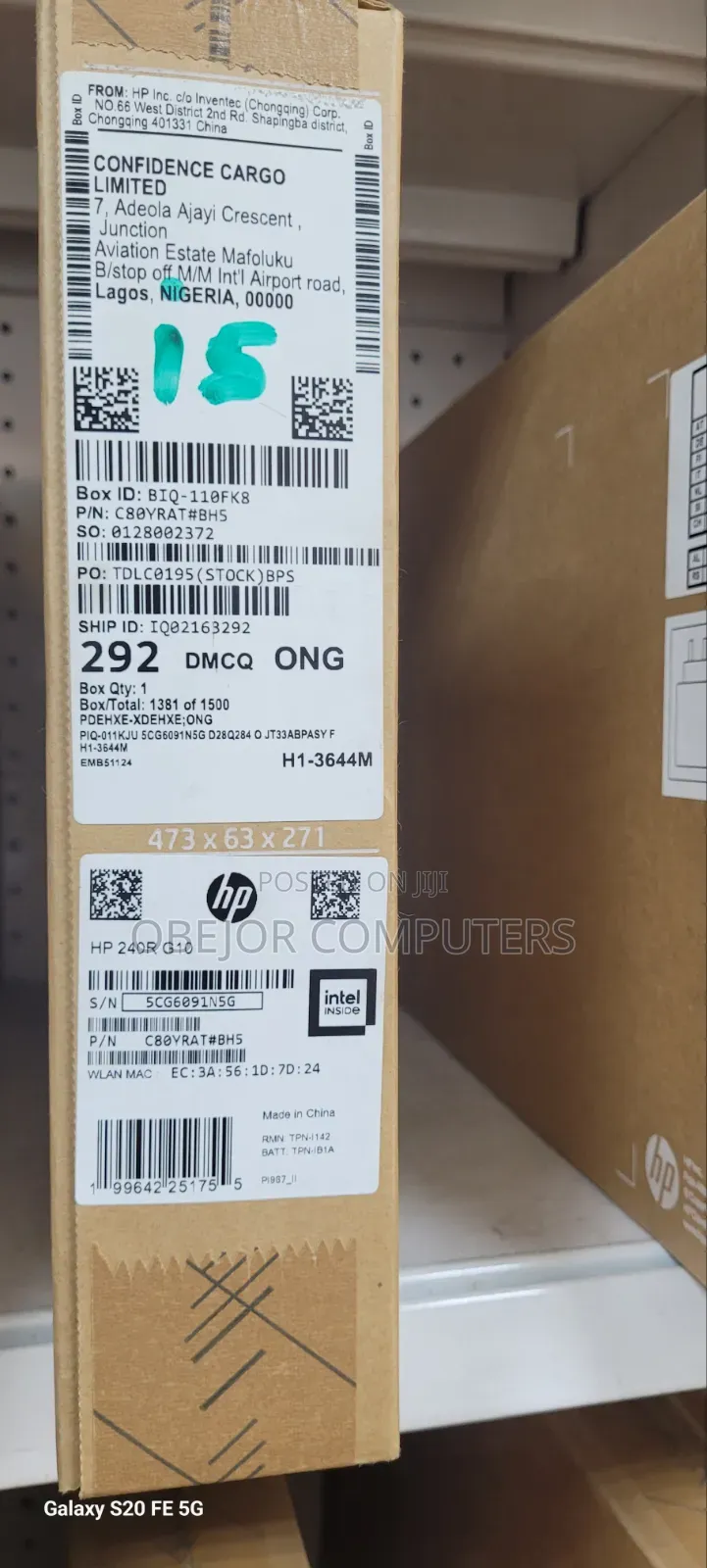 New Laptop HP 250 G10 8GB Intel Core i5 SSD 512GB