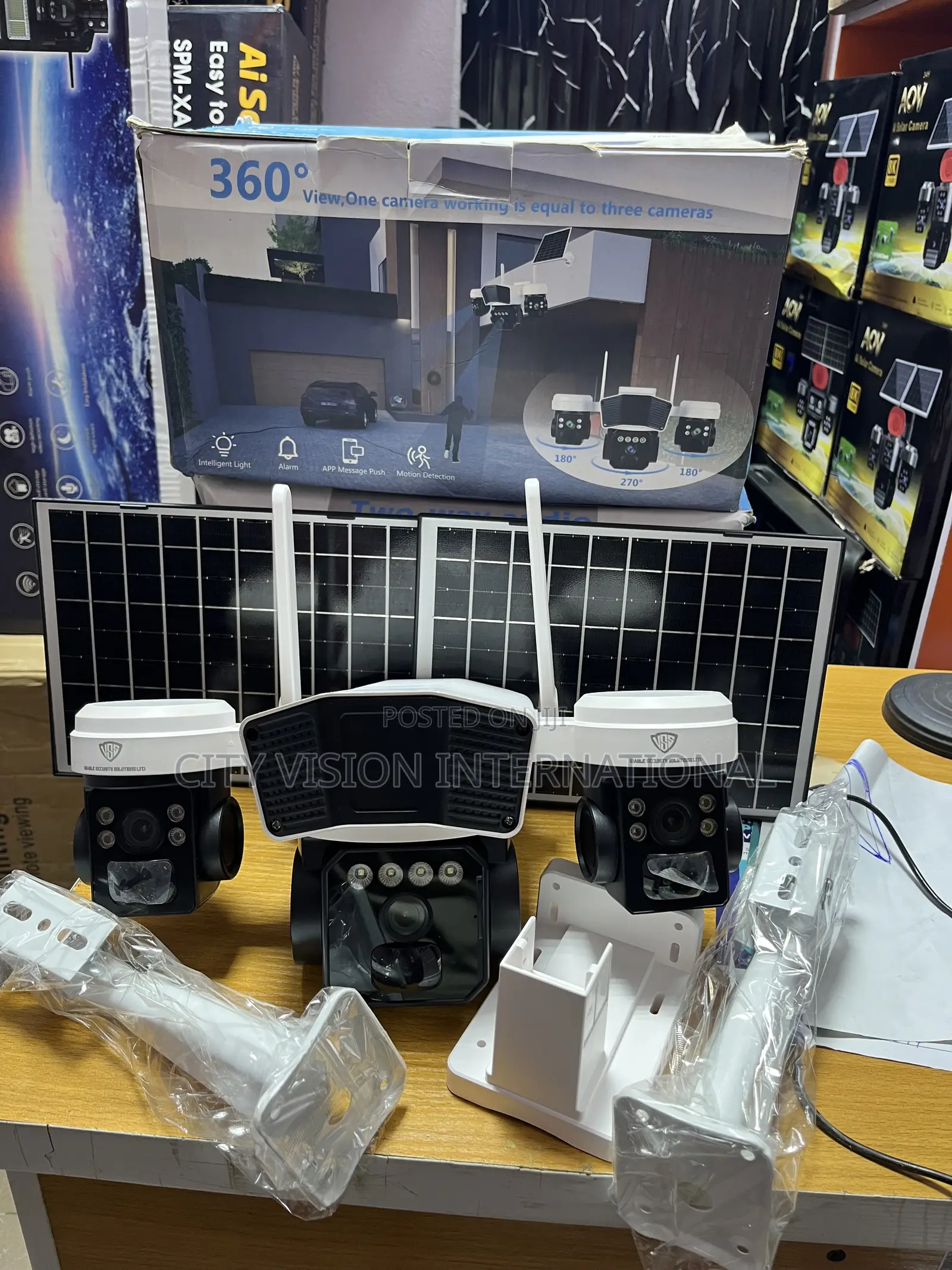 360° Triple-Lens Outdoor Security Camera