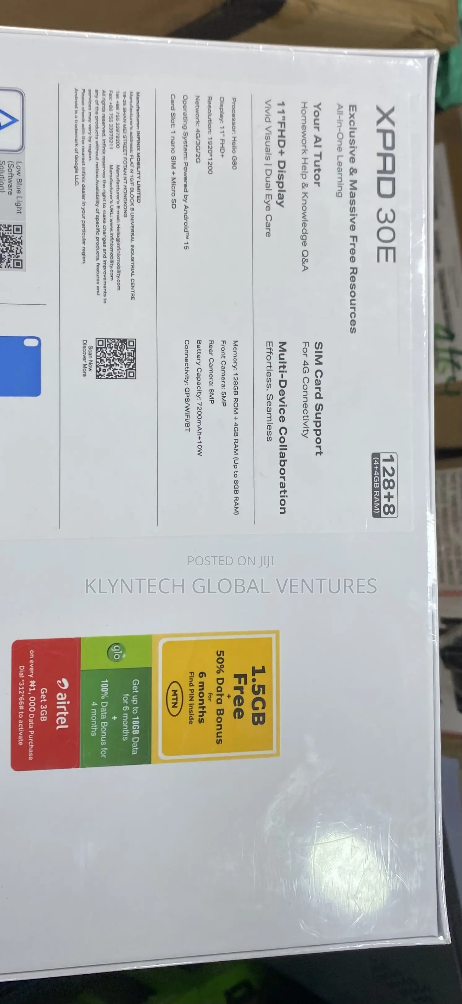 New Infinix Xpad 30E 128 GB Black